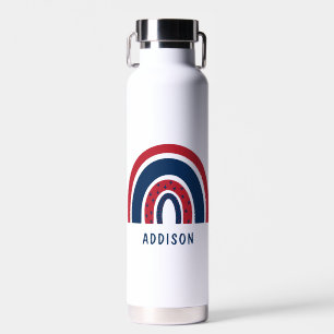 Cute Rainbow Unique Boy Personalised Custom Name Water Bottle