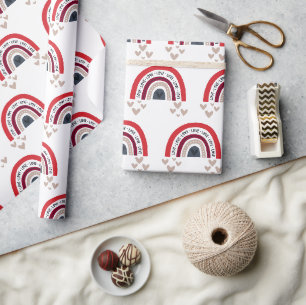 Cute Rainbow valentine's  day Wrapping Paper