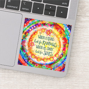 Cute Rainbows and Stars Quote Colourful Inspirivit