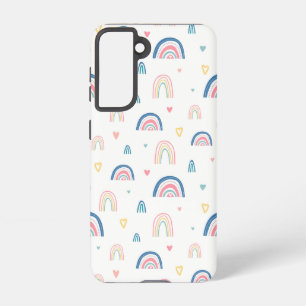 Cute Rainbows & Hearts Pattern Samsung Galaxy Case