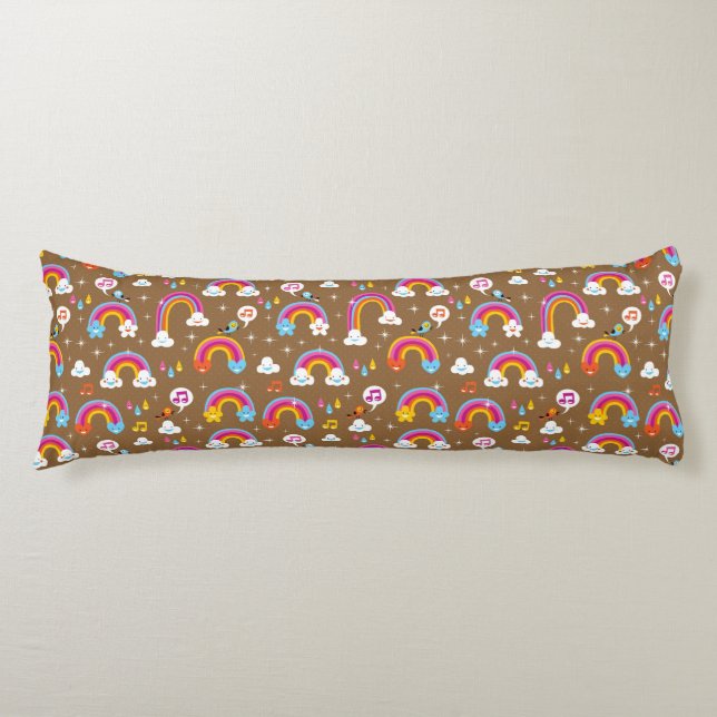 cute rainbows pattern body cushion (Front)
