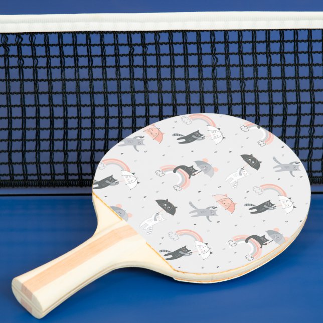 Cute Raining Cats Pattern Ping Pong Paddle (Insitu)
