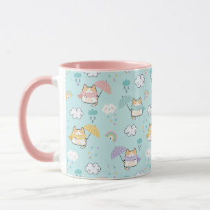 Cute Rainy Day Pattern Coffee Mug