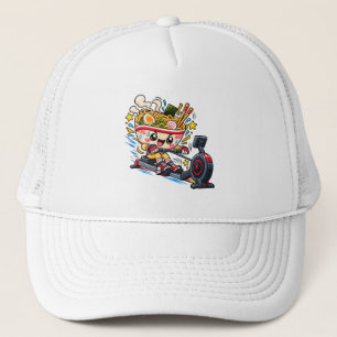 Cute Ramen Bowl Rowing Machine Cartoon Fitness Trucker Hat