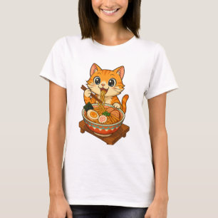 🐱🍜 Cute Ramen Cat Kawaii Japanese Food Lover Te T-Shirt