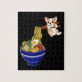 Cute Ramen Corgi Dog Jigsaw Puzzle