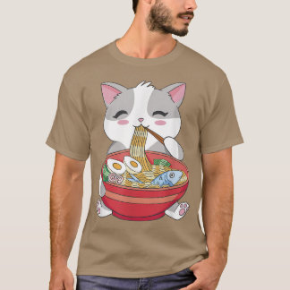 Cute Ramen Kawaii Cat Soft Girl Otaku T-Shirt