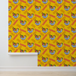 Cute Ramen Noodle Pattern Wallpaper
