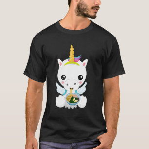 Cute Ramen Unicorn Kawaii Anime Japanese Pho Noodl T-Shirt