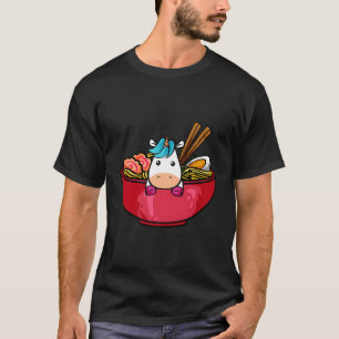 Cute Ramen Unicorn Kawaii Anime Japanese Pho Noodl T-Shirt