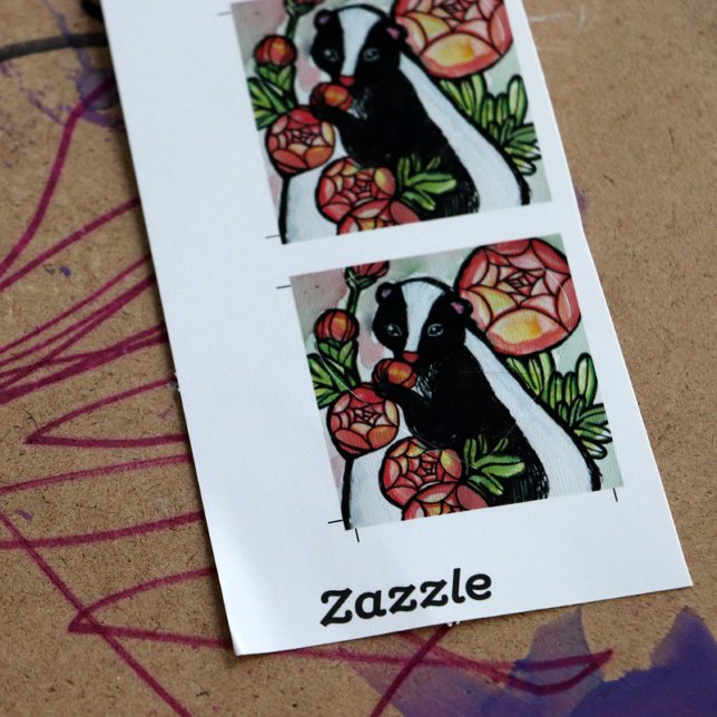 Cute Ranunculus Skunk Lovers Pink Flowers          Heart Sticker (Creator Uploaded)