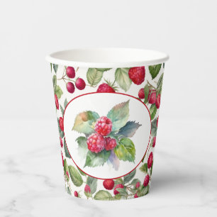 Cute Raspberries Watercolor Paper Cups