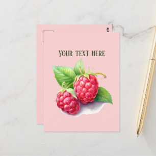 Cute Raspberry add message Postcard