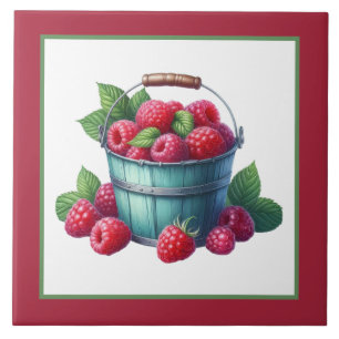 Cute Raspberry kitchen crafting home business  Tile