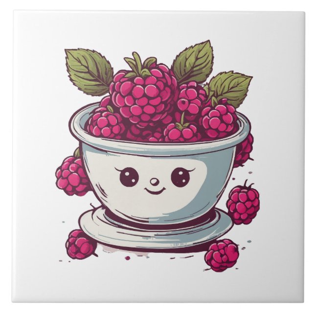 CUTE RASPBERRY TILE (Front)