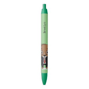 Cute rat cartoon illustration  black ink pen
