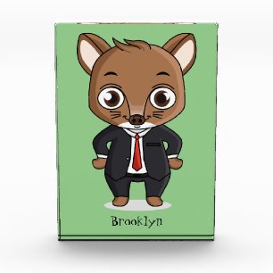 Cute rat cartoon illustration photo block