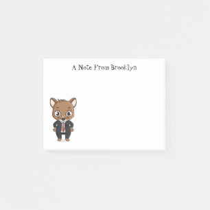 Cute rat cartoon illustration post-it notes