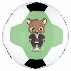 Cute rat cartoon illustration soccer ball