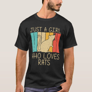 Cute Rat For Girls Kid Mouse Rat Lovers River Rat T-Shirt