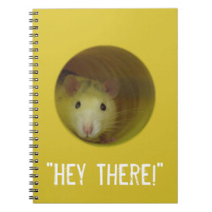 Cute Rat in a Hole Funny Animal Spiral Notebook