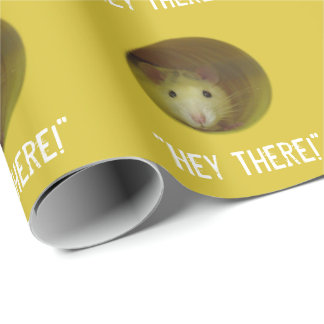 Cute Rat in Hole Funny Animal Wrapping Paper