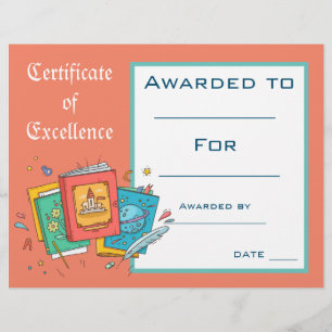 Cute Reading Award certificate Teacher supplies