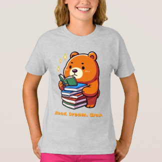 Cute Reading Bear with Books Kawaii T-Shirt