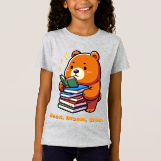 Cute Reading Bear with Books Kawaii T-Shirt