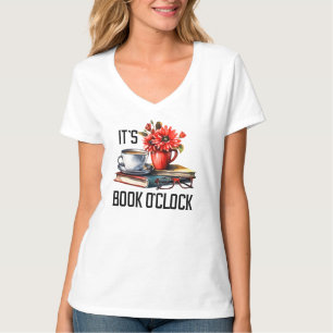 Cute reading book o'clock T-Shirt