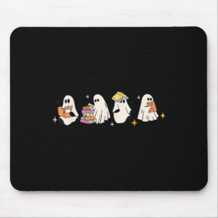 Cute Reading Ghost Halloween Ghost Book Spooky Sea Mouse Pad