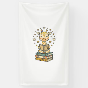 Cute Reading Giraffe Book Lover Vintage Shirt Desi Banner