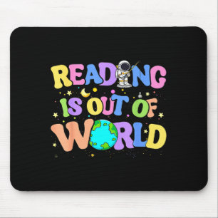 Cute reading is out of this world space books mouse pad