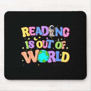 Cute reading is out of this world space books mouse pad
