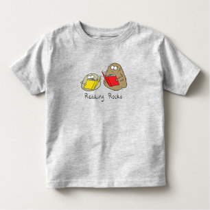 Cute Reading Rocks Librarian Book Lovers Toddler T-Shirt