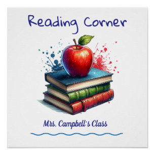  Cute Reading School CLASSROOM Poster Personalise