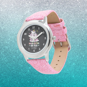 cute real unicorn add name girl watch