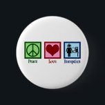 Cute Receptionist Peace Love Reception 6 Cm Round Badge<br><div class="desc">Peace Love Reception. A cute receptionist gift for an administrative assistant who does admin work at an office for a company or business.</div>
