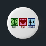 Cute Receptionist Peace Love Reception 6 Cm Round Badge<br><div class="desc">Peace Love Reception. A cute receptionist gift for an administrative assistant who does admin work at an office for a company or business.</div>