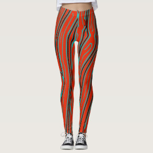 Cute red abstract pattern"Ratti_Creative_Arts" Leggings