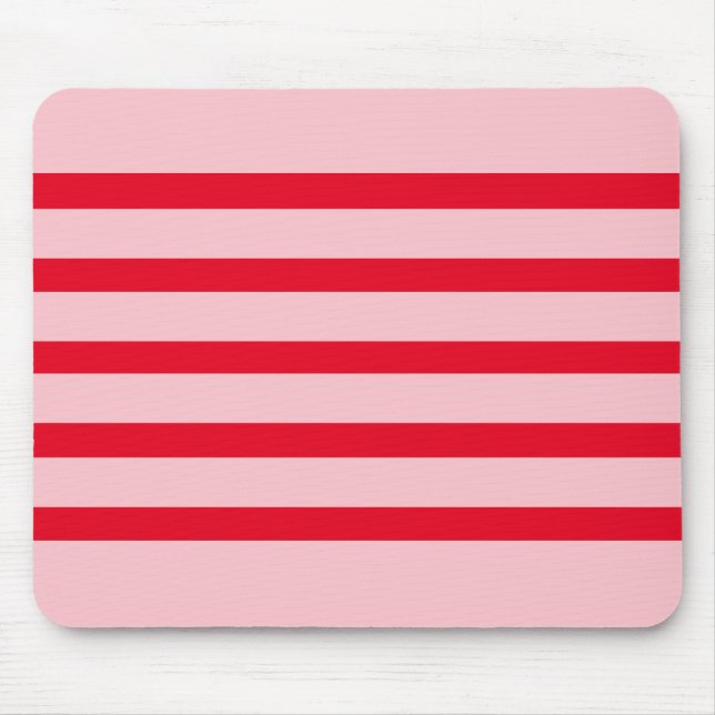 Cute Red and Pink Colour Block Mouse Pad (Front)