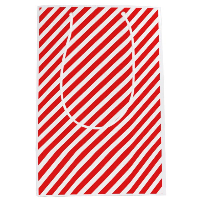 Cute Red and White like candy  Medium Gift Bag (Front)