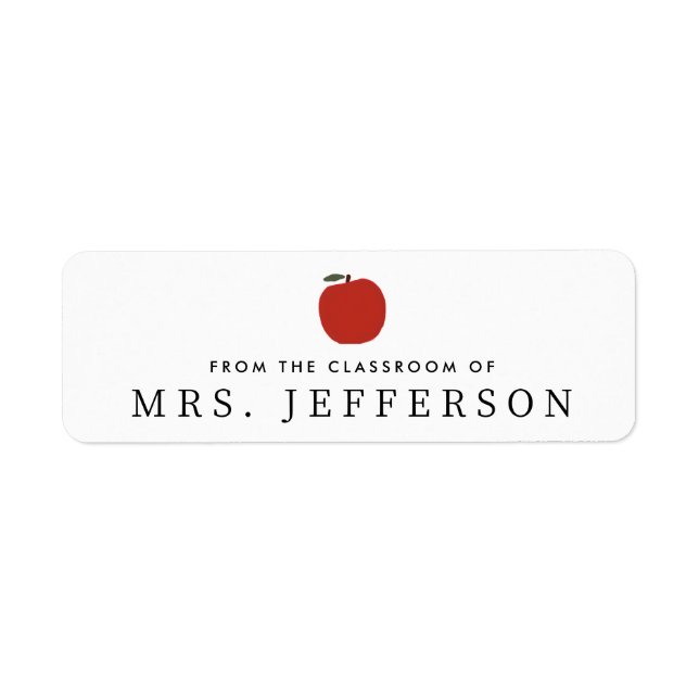 Cute Red Apple From the classroom of Teacher's (Front)