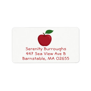 Cute Red Apple Fruit Fall Country Farm Label