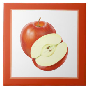 cute red apple kitchen decor tile