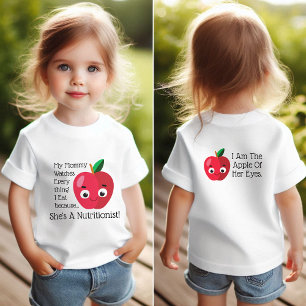 Cute Red Apple Nutritionist Baby T-Shirt