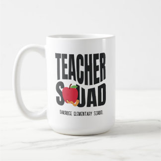 Cute Red Apple Teacher Squad Coffee Mug