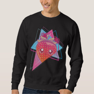 Cute Red Berry Vaporwave 90s Art Summer Kawaii Str Sweatshirt
