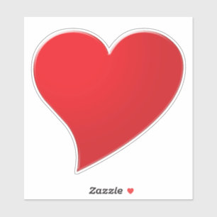Cute red big heart minimalist modern