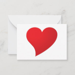 Cute red big heart minimalist Valentine's day Card
